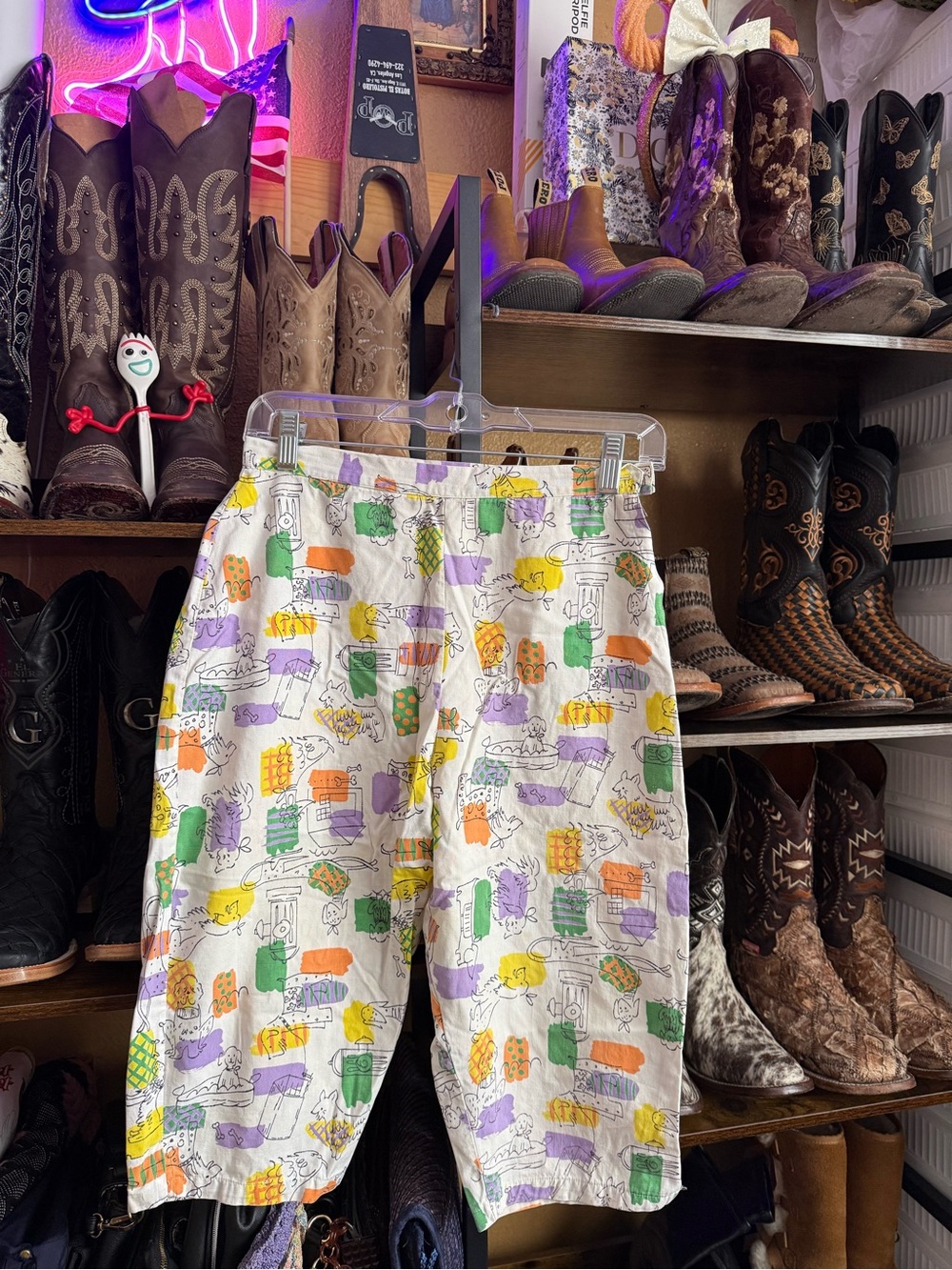 1950s/1960s dog print capri pant